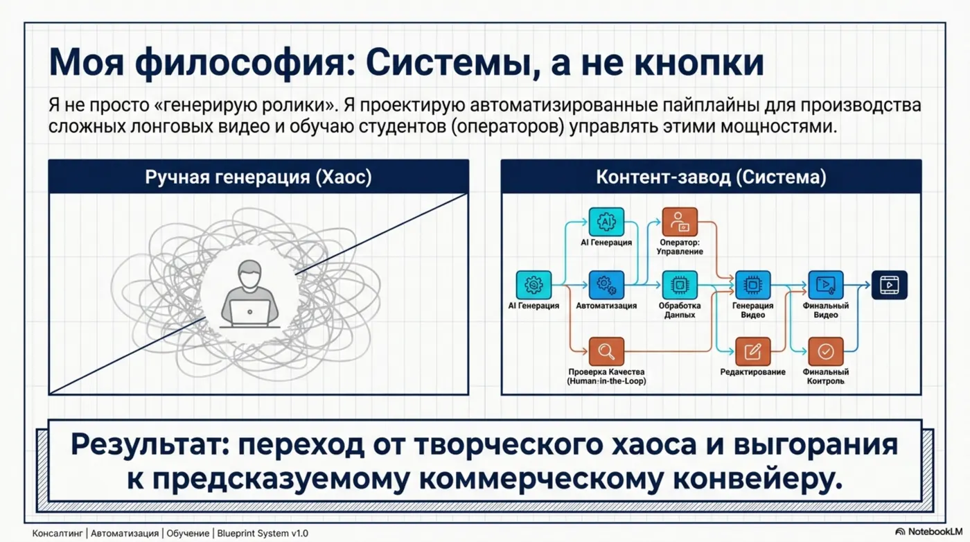 Моя философия: Системы, а не кнопки