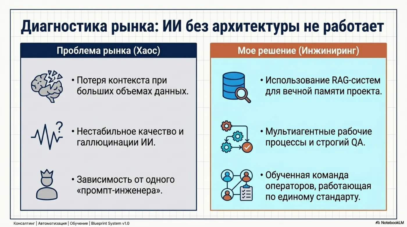 Диагностика рынка: ИИ без архитектуры не работает