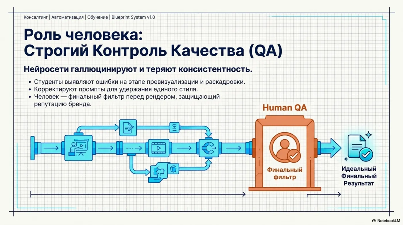 Роль человека: Строгий Контроль Качества (QA)